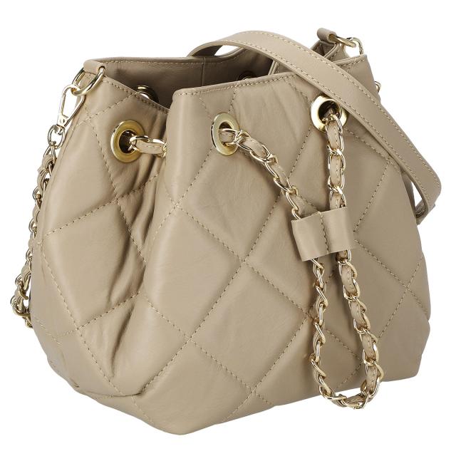 オウレンティ AULENTTI バッグ ショルダーバッグ 肩掛けバッグ STAW24 302 SA/S39 レディース ベージュ 本革 レザー ショルダーバッグ 肩