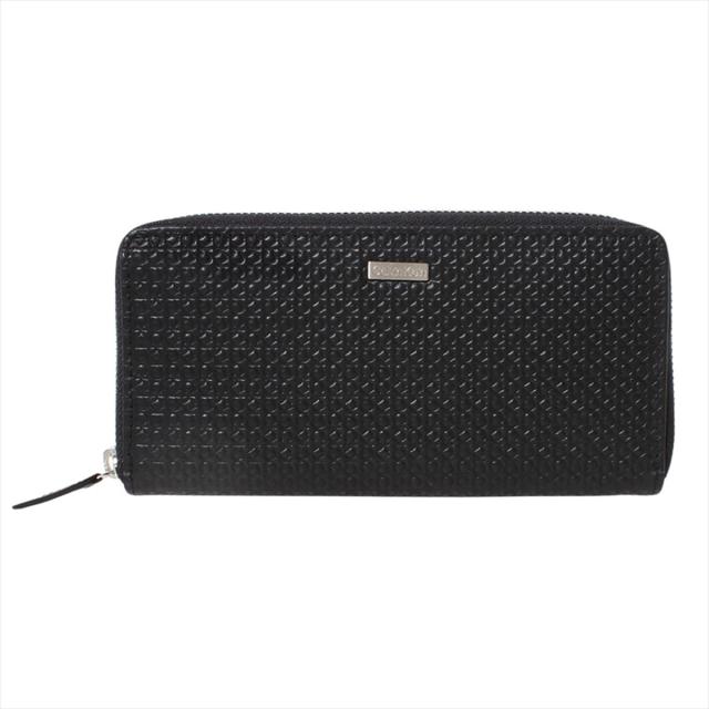 カルバンクライン  (CK) 財布  長財布 ラウンドファスナー長財布 31CK190002 001 Black ブラック ラウンド長財布 本革 レザー