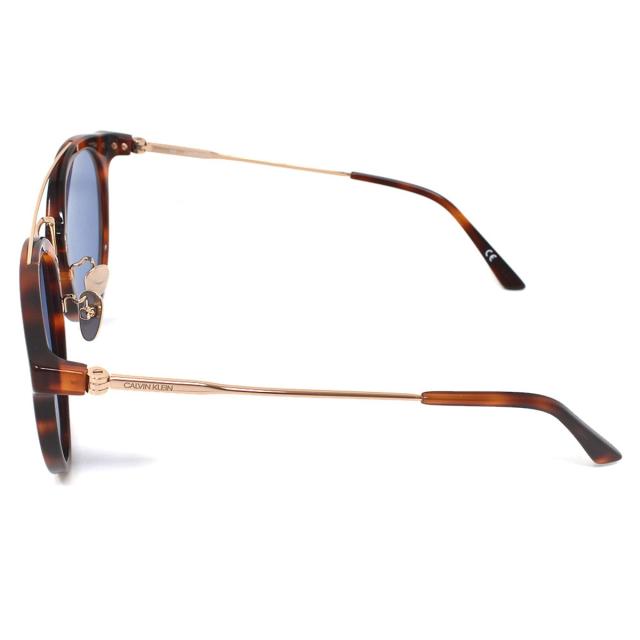 カルバンクライン Calvin Klein(CK) サングラス UVカット CK18709SA-240 ラウンド型 メンズ レディース ソフトトータス+ゴールド+ブルー_2