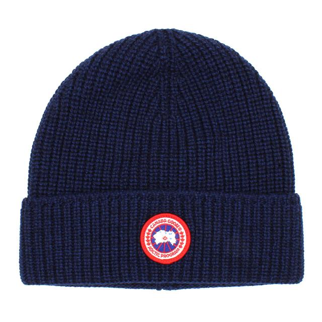 カナダグース   帽子 ニット帽 5026M 151 メンズ レディース ネイビー ウール ニット帽 ニット ワッチ ビーニー 帽子 防寒 ブ