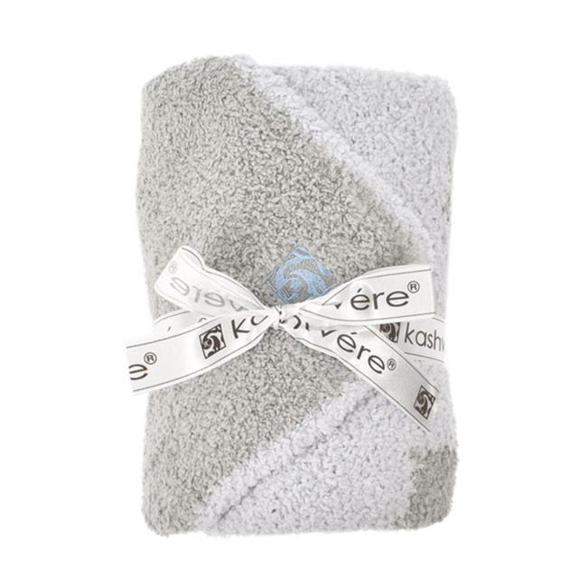 カシウエア KASHWERE ベビーブランケット ビーニー セット BBCH-BCP03 037 おくるみ 帽子 STONE/ICE BLUE グレー系 ベビー おくるみ 出産_1