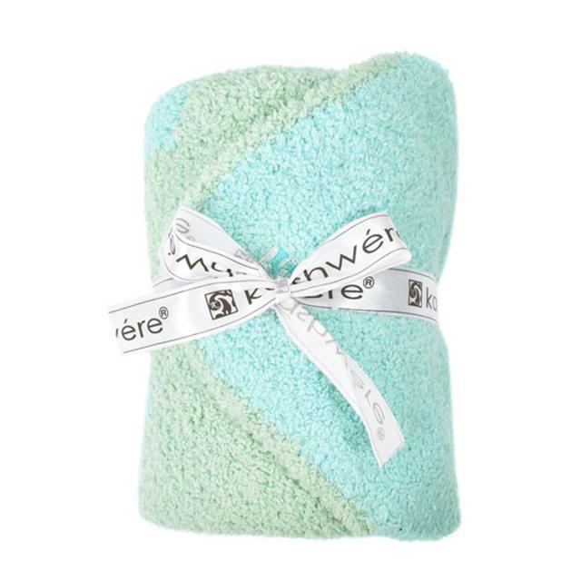 カシウエア KASHWERE ベビーブランケット ビーニー セット BBCH-BCP03 333 おくるみ 帽子 MINT/AQUA ライトブルー系 ベビー おくるみ 出_1