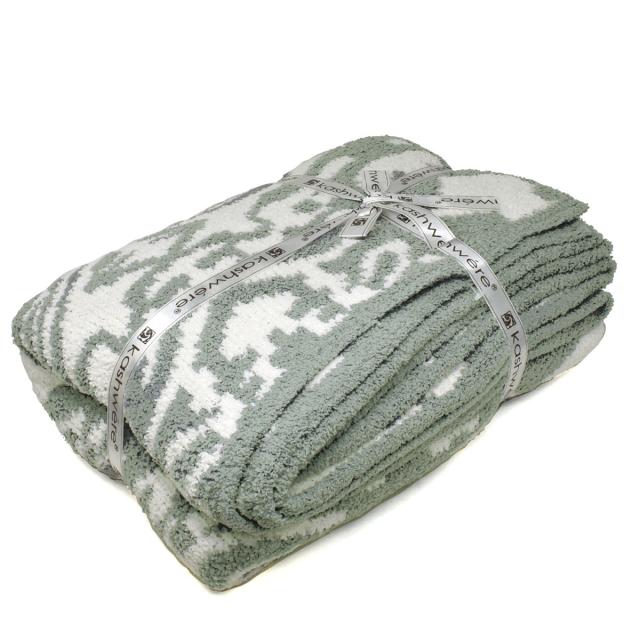 KASHWERE カシウェア　ダマスク ブランケット Silver/Cream KASHWERE カシウェア ダマスク ブランケット Silver/Cream kashwere