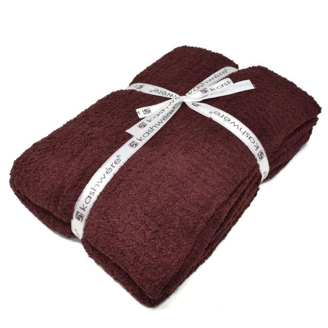 カシウエア KASHWERE ソリッド ブランケット THCH-SLD01-601-5270 THROW シングル 毛布 ひざ掛け マイクロファイバー タオルケット SYRAH 41,200円