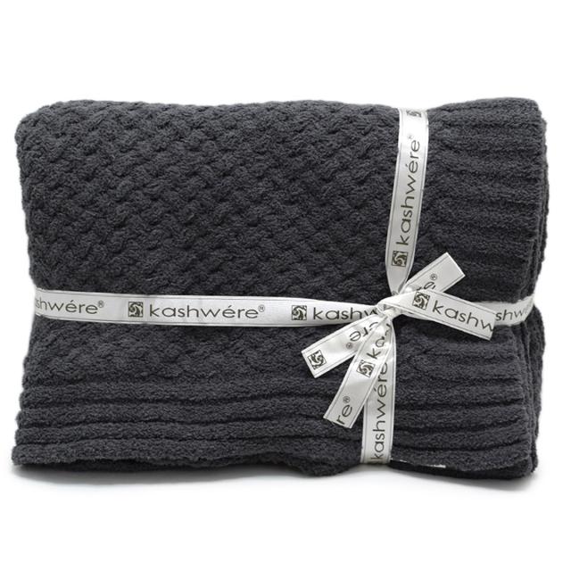カシウエア KASHWERE ブランケット テクスチャー THCH-TEX03-024-5270 THROW 毛布 ひざ掛け タオルケット SLATE スレート毛布 ブランケッ 43,500円