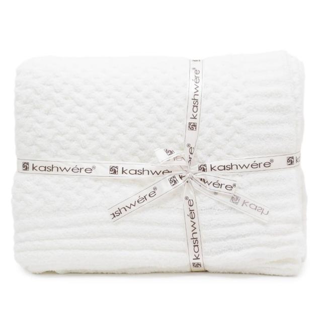 カシウエア KASHWERE ブランケット テクスチャー THCH-TEX03-100-5270 THROW 毛布 ひざ掛け タオルケット WHITE ホワイト毛布 ブランケッ 43,500円
