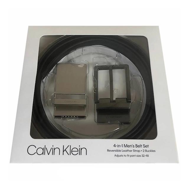 カルバンクライン  (CK) 革ベルト セット リバーシブル ビジネス レザー 本革 11CK010009 093 メンズ グレー+ブラック ベルト