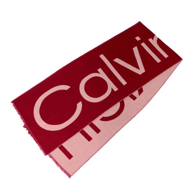 カルバンクライン   マフラー ストール K60K612028-XAI レディース BIKNG RED レッド マフラー ブランド 防寒 人気 贈り物 お