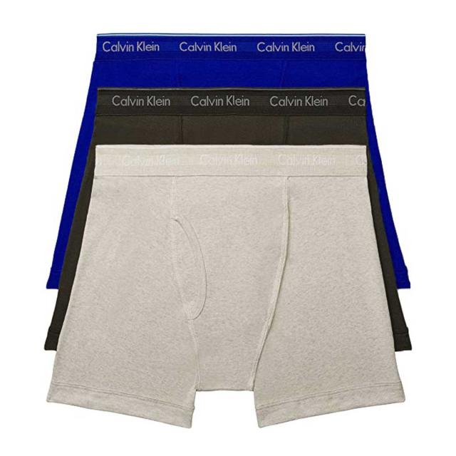 カルバンクライン  (CK) 肌着 ボクサーパンツ 前開き ロング コットン 綿 長め ロゴ 無地 3枚組 セット お買い得 NB4003 922