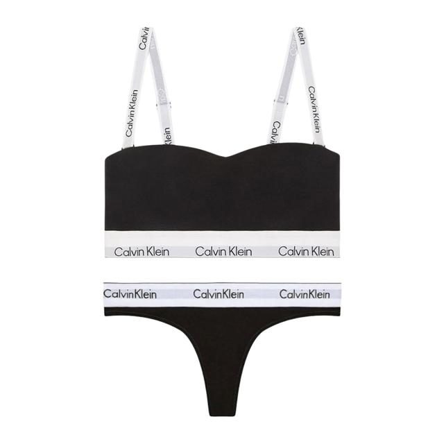 カルバンクライン Calvin Klein(CK) ブラ&ショーツ セット Tバック ノンワイヤー アンダーウェア 下着 QF8497+QF8518 004 レディース ブ