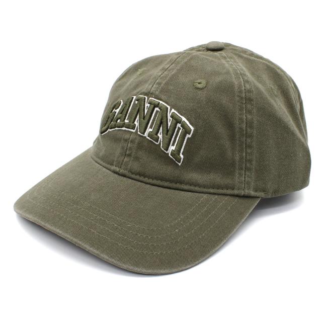 ガニー GANNI キャップ ベースボールキャップ 帽子 ロゴ A6899-861 レディース カーキ 海外正規品 ブランド ベースボールキャップ おしゃ 17,593円
