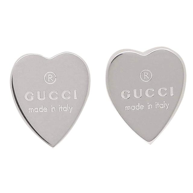 グッチ GUCCI ピアス 223990 J8400 8106 GUCCIトレードマーク刻印 ハートモチーフ スタッドピアス イヤリング シルバー グッチ ピアス ハート レディース ブランド 耳飾り シルバー925 ピアス ブランド ハート ピアス プレゼント 女性