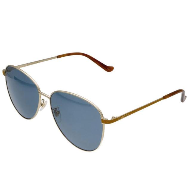 グッチ GUCCI サングラス UVカット GG0573SK-004 ティアドロップ型 アイウェア メンズ イエロー+ブルー紫外線対策 サングラス ブランド