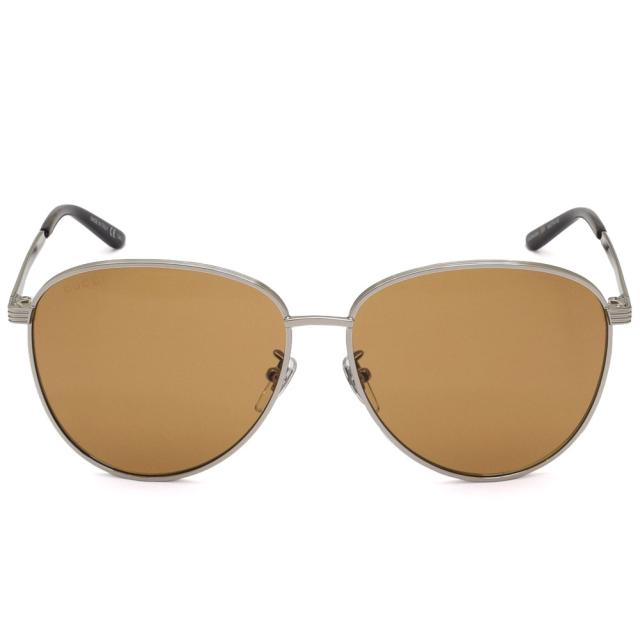 グッチ GUCCI サングラス GG0945SA-003 シルバー ブラウン メンズ  