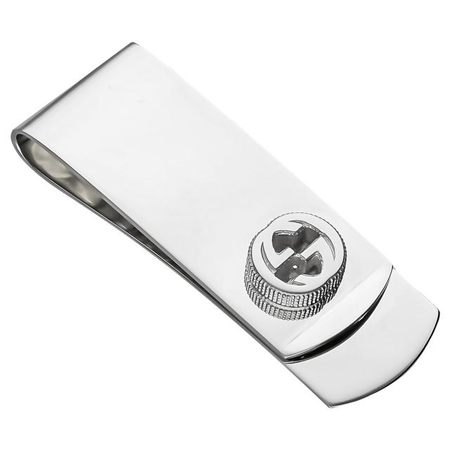 グッチ GUCCI マネークリップ インターロッキングG スターリングシルバー 499062-J8400/8106 札ばさみ メンズ シルバー マネークリップ