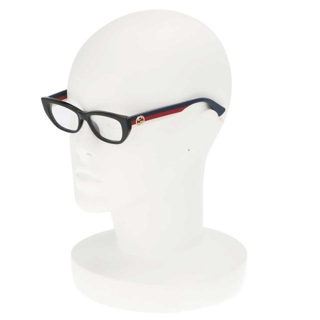 グッチ GUCCI オプティカルフレーム メガネ フレーム GG0277O-005 眼鏡 フォックス型 フレームのみ ブラック+ネイビー系+レッド系メガネ