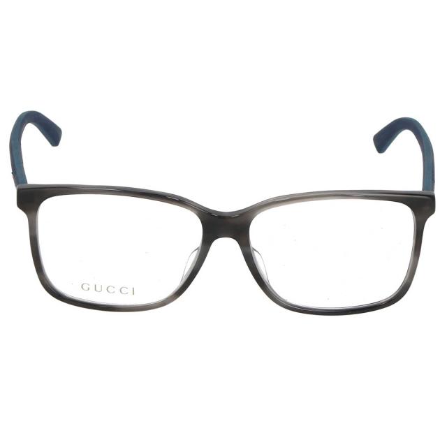 グッチ GUCCI オプティカルフレーム メガネ フレーム アジアンフィット GG0426OA-007 眼鏡 スクエア型 フレームのみ ブラック系マーブル