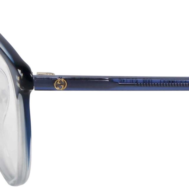 グッチ GUCCI オプティカルフレーム メガネ フレーム GG0550O-008 眼鏡 フォックス型 フレームのみ レディース ブルー系メガネフレーム_3