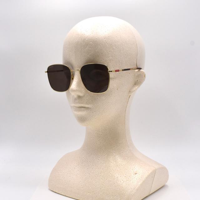 グッチ GUCCI サングラス アジアンフィット GG1350S-002 UVカット アイウェア メンズ レディース ゴールド+ブラウン紫外線対策 サングラ