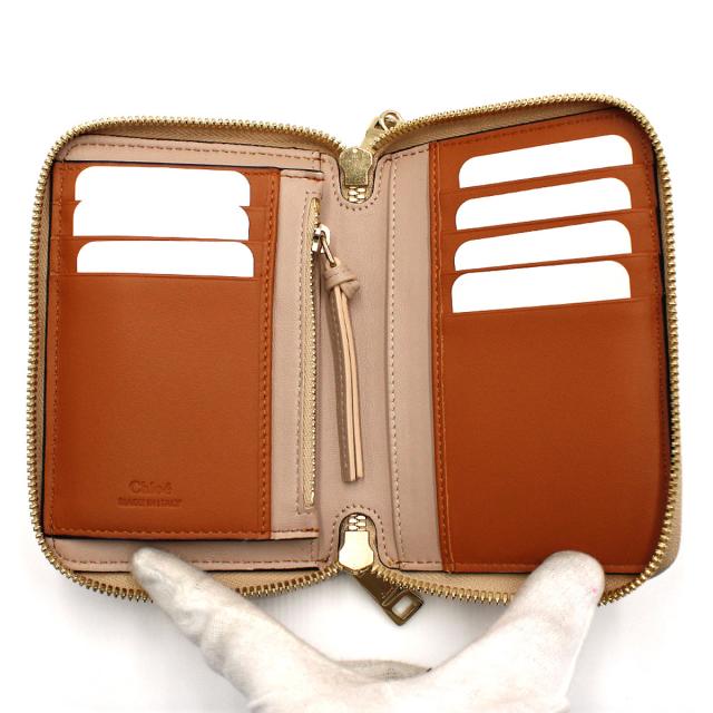 Chloe クロエ 3P0272 882 B9X PORTEFEUILLE 財布 二つ折り財布 折りたたみ財布 小銭入れ付き ラウンドファスナー ウォレット レディース_3