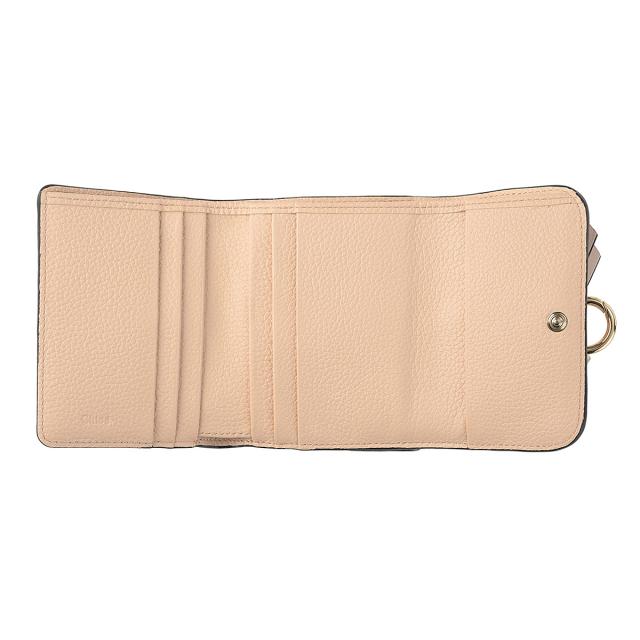 クロエ Chloe 財布 三つ折り財布 折りたたみ財布 小銭入れ付き アルファベット CHC21WP945 F57 6J5 レディース セメントピンク ミニ財布_3