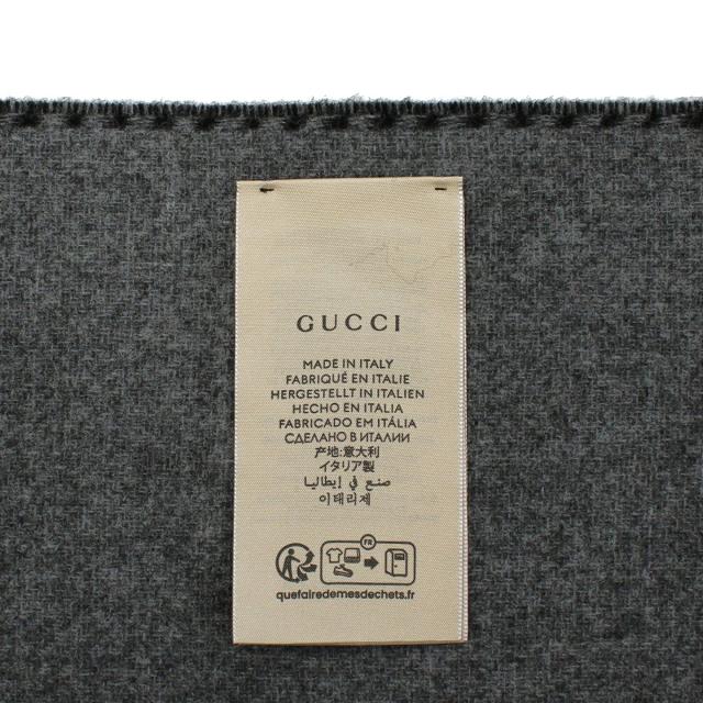 グッチ GUCCI マフラー ストール スカーフ 715497 4GAAA 1360 インターロッキングG付き ウールカシミア メンズ レディース マフラー ブラの通販は
