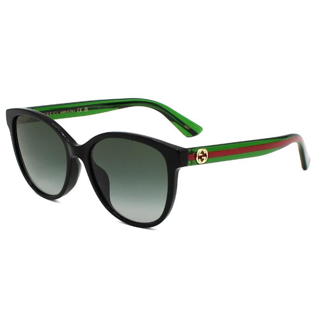 グッチ GUCCI サングラス アジアンフィット アイウェア UVカット ウェリントン GG0703SKN-002 メンズ レディース ブラック+グレーグラデ