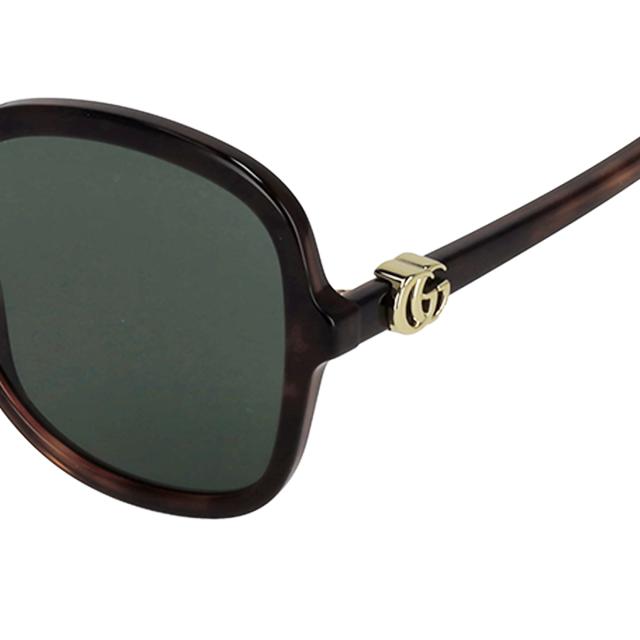 グッチ GUCCI サングラス アイウェア UVカット スクエア GG1178S-003 レディース ハバナ+グリーン 紫外線対策 サングラス ブランド 人気_2