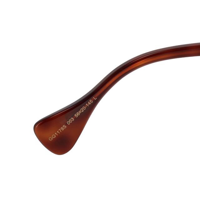グッチ GUCCI サングラス アイウェア UVカット スクエア GG1178S-003 レディース ハバナ+グリーン 紫外線対策 サングラス ブランド 人気_3