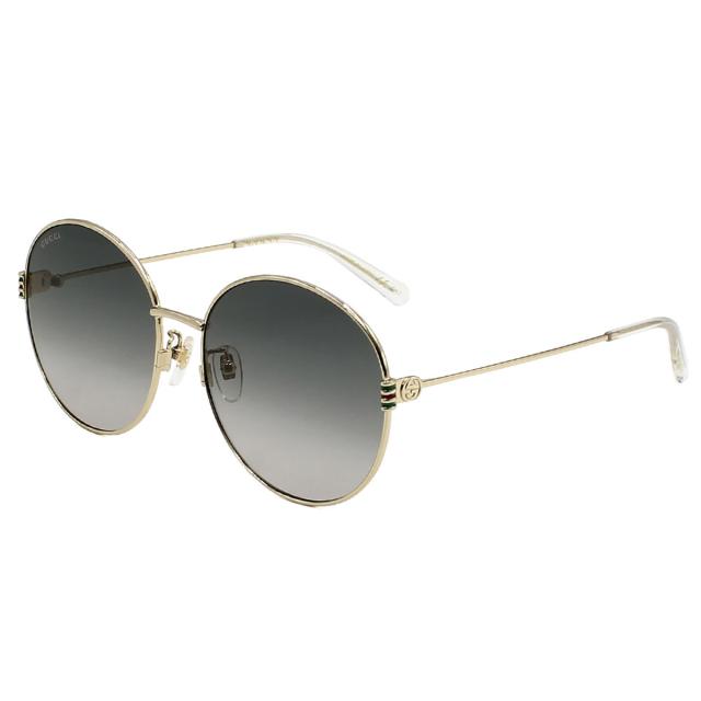 グッチ GUCCI サングラス アジアンフィット アイウェア UVカット オーバル GG1281SK-001 メンズ レディース ゴールド+グレーグラデ 紫外