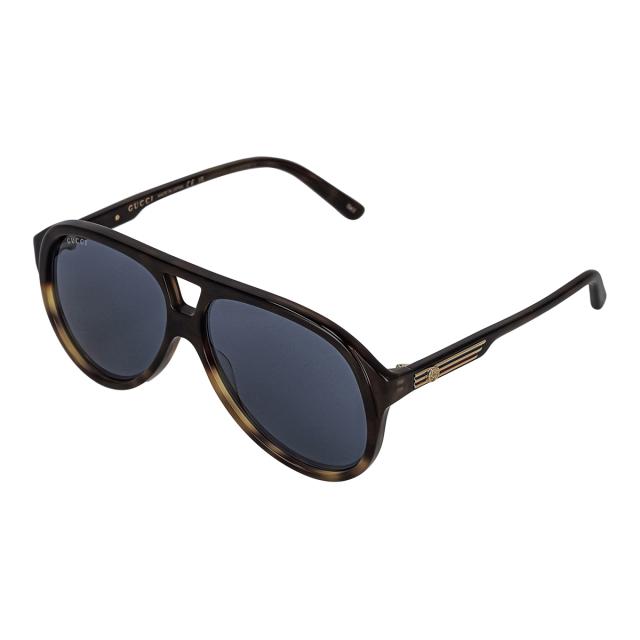 グッチ GUCCI サングラス GG1286S-004 アイウェア EYEWEAR ティアドロップ型 アビエーター型 メンズ ハバナ+ブルー+グレー 紫外線対策 サ