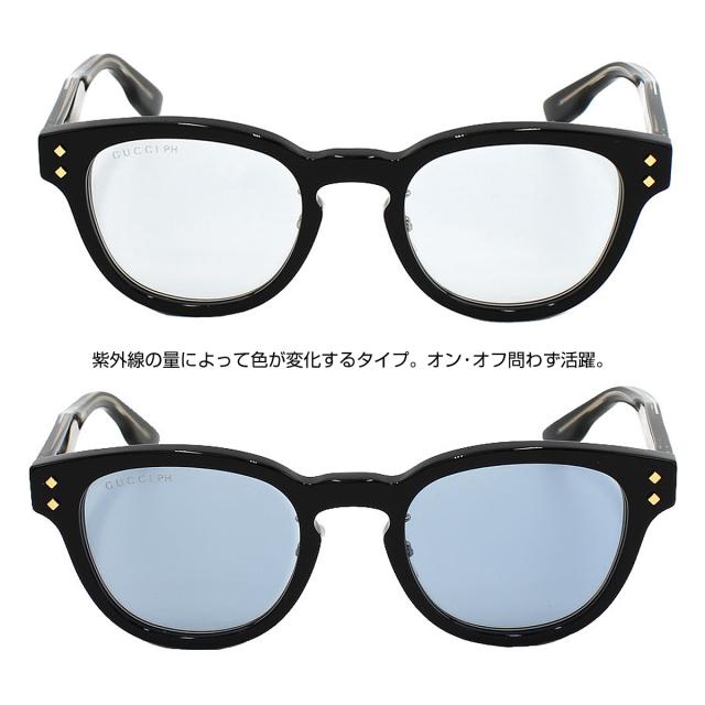 グッチ GUCCI サングラス アジアンフィット 調光レンズ アイウェア UVカット ウェリントン GG1470SJ-001 メンズ レディース 紫外線対策_1