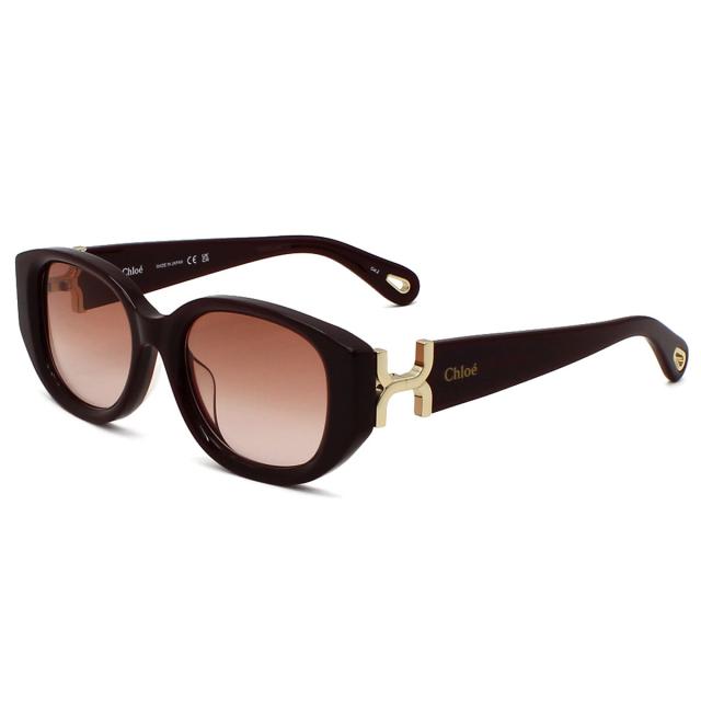 クロエ Chloe サングラス アジアンフィット UVカット アイウェア オーバル CH0237SK-003 メンズ レディース ユニセックス 国内正規品 紫
