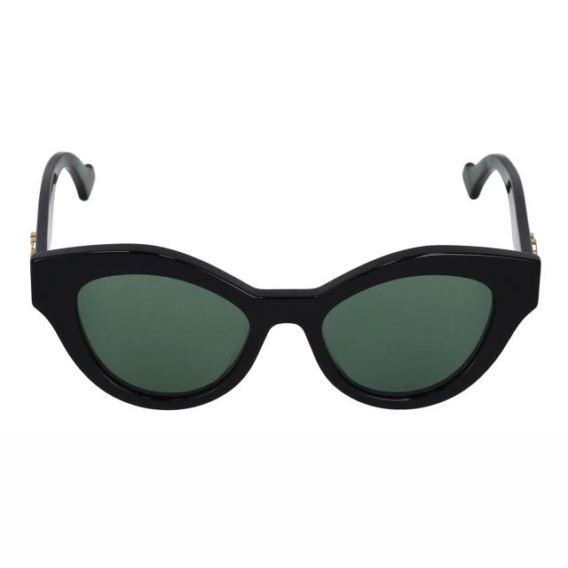 グッチ GUCCI サングラス アイウェア UVカット GG0957S-001 キャットアイ型 レディース ブラック+グリーン 紫外線対策 サングラス ブラン_1