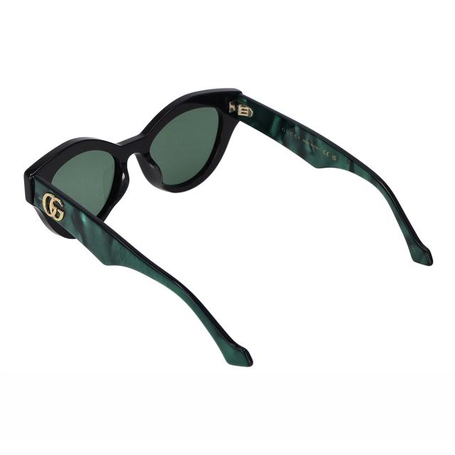 グッチ GUCCI サングラス アイウェア UVカット GG0957S-001 キャットアイ型 レディース ブラック+グリーン 紫外線対策 サングラス ブラン_4