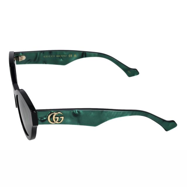 グッチ GUCCI サングラス アイウェア UVカット GG0957S-001 キャットアイ型 レディース ブラック+グリーン 紫外線対策 サングラス ブラン_5