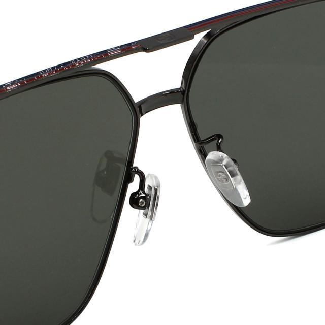 グッチ GUCCI サングラス アイウェア ノーズパット GG1099SA-001 ティアドロップ型 スクエア型 メンズ ルテニウム+グレー 紫外線対策 サ_4