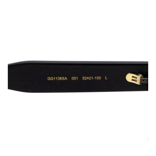 グッチ GUCCI サングラス アイウェア UVカット GG1136SA-001 スクエア型 レディース ブラック+グレー 紫外線対策 サングラス ブランド 人_3