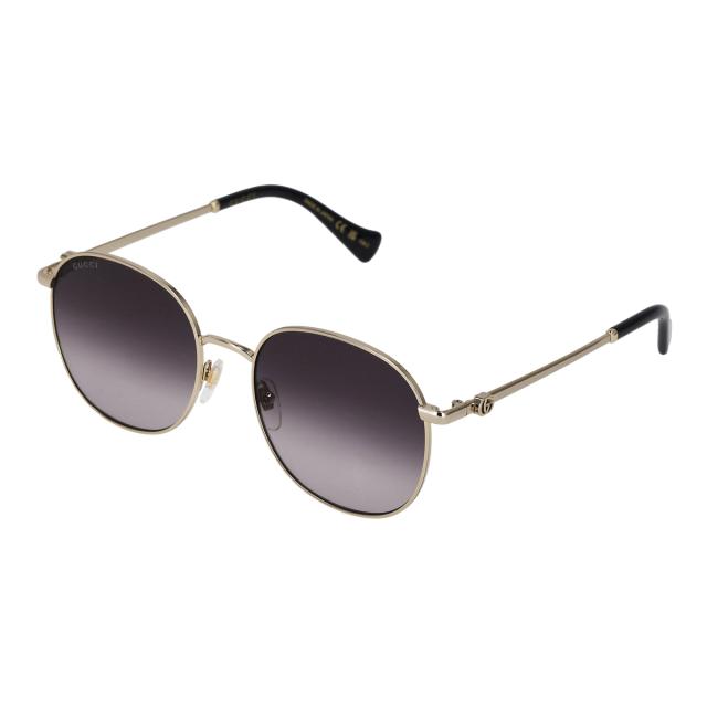 グッチ GUCCI サングラス アイウェア UVカット ボストン GG1142S-001 レディース ゴールド+ブラック+グレー 紫外線対策 サングラス ブラ