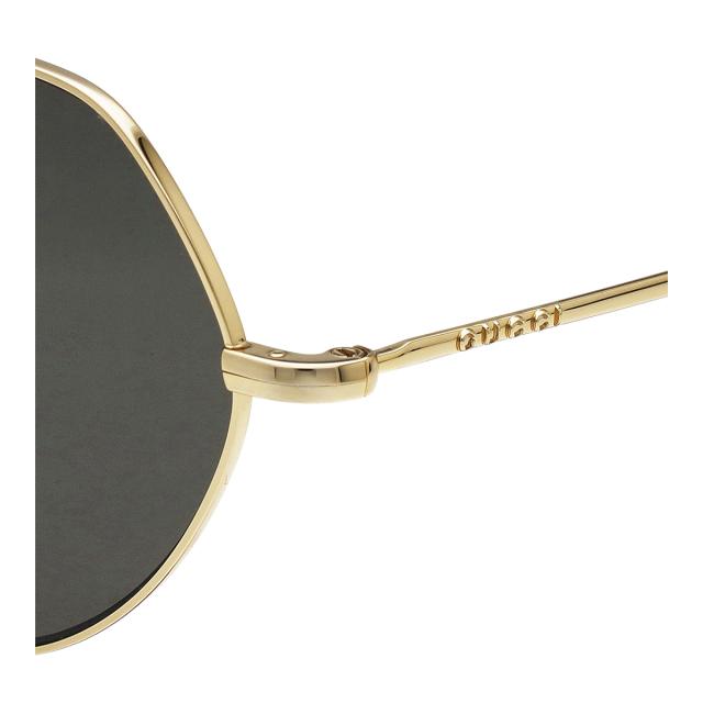 グッチ GUCCI サングラス アイウェア UVカット GG1182S-001 多角形 五角形 レディース ゴールド+ダークグリーン 紫外線対策 サングラス_2