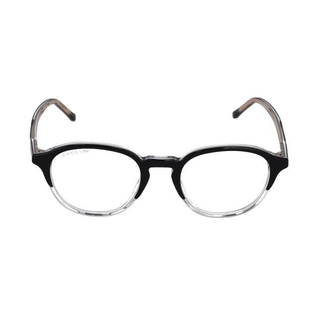 グッチ GUCCI サングラス アイウェア UVカット ラウンド オーバル Blue Light GG1212S-001 メンズ ブラック+クリア 紫外線対策 サングラ_1