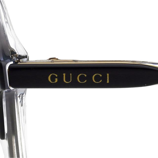 グッチ GUCCI サングラス アイウェア UVカット ラウンド オーバル Blue Light GG1212S-001 メンズ ブラック+クリア 紫外線対策 サングラ_6