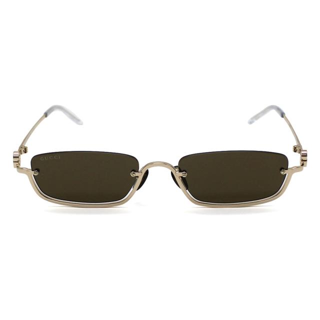 グッチ GUCCI サングラス ノーズパッド アイウェア UVカット レクタンギュラー GG1278S-001 ユニセックス ゴールド+ブラウン 国内正規品_1
