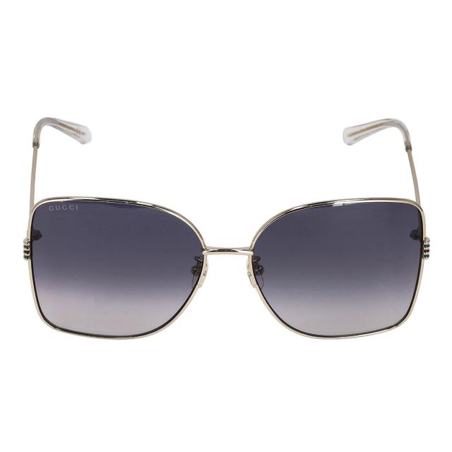 グッチ GUCCI サングラス アイウェア UVカット GG1282SA-002 スクエア型 レディース シルバー+パープル 紫外線対策 サングラス ブランド_1