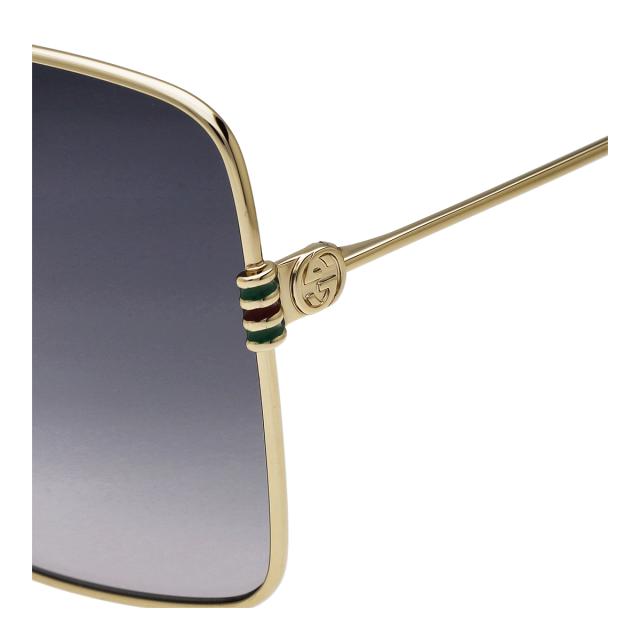 グッチ GUCCI サングラス アイウェア UVカット GG1282SA-002 スクエア型 レディース シルバー+パープル 紫外線対策 サングラス ブランド_2
