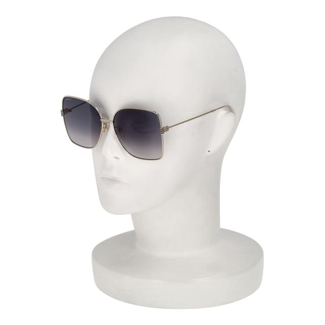 グッチ GUCCI サングラス アイウェア UVカット GG1282SA-002 スクエア型 レディース シルバー+パープル 紫外線対策 サングラス ブランド_7