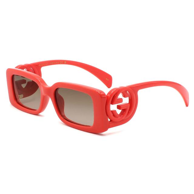 グッチ GUCCI サングラス グローバルフィット GG1325S-005 スクエア型 レディース レッド+ブラウングラデーション 紫外線対策 サングラス