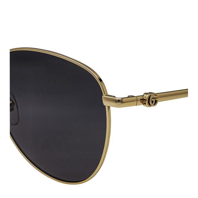グッチ GUCCI サングラス アイウェア UVカット GG1419S-001 ティアドロップ型 レディース ゴールド+グレー 紫外線対策 サングラス ブラン_2