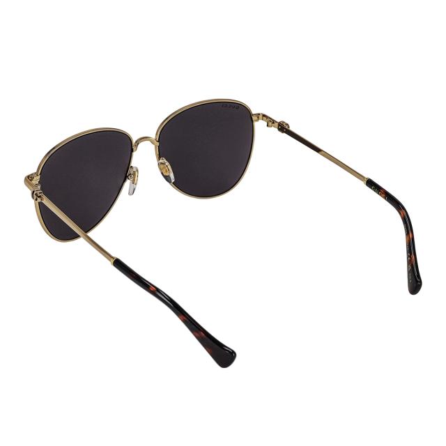 グッチ GUCCI サングラス アイウェア UVカット GG1419S-001 ティアドロップ型 レディース ゴールド+グレー 紫外線対策 サングラス ブラン_4