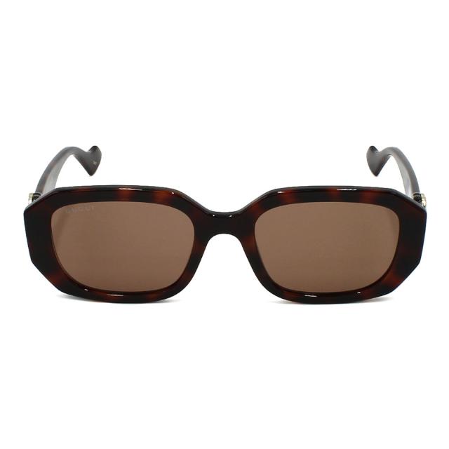 グッチ GUCCI サングラス グローバルフィット GG1535S-002 スクエア型 レクタングル型 レディース ハバナ+ブラウン 紫外線対策 サングラ_1